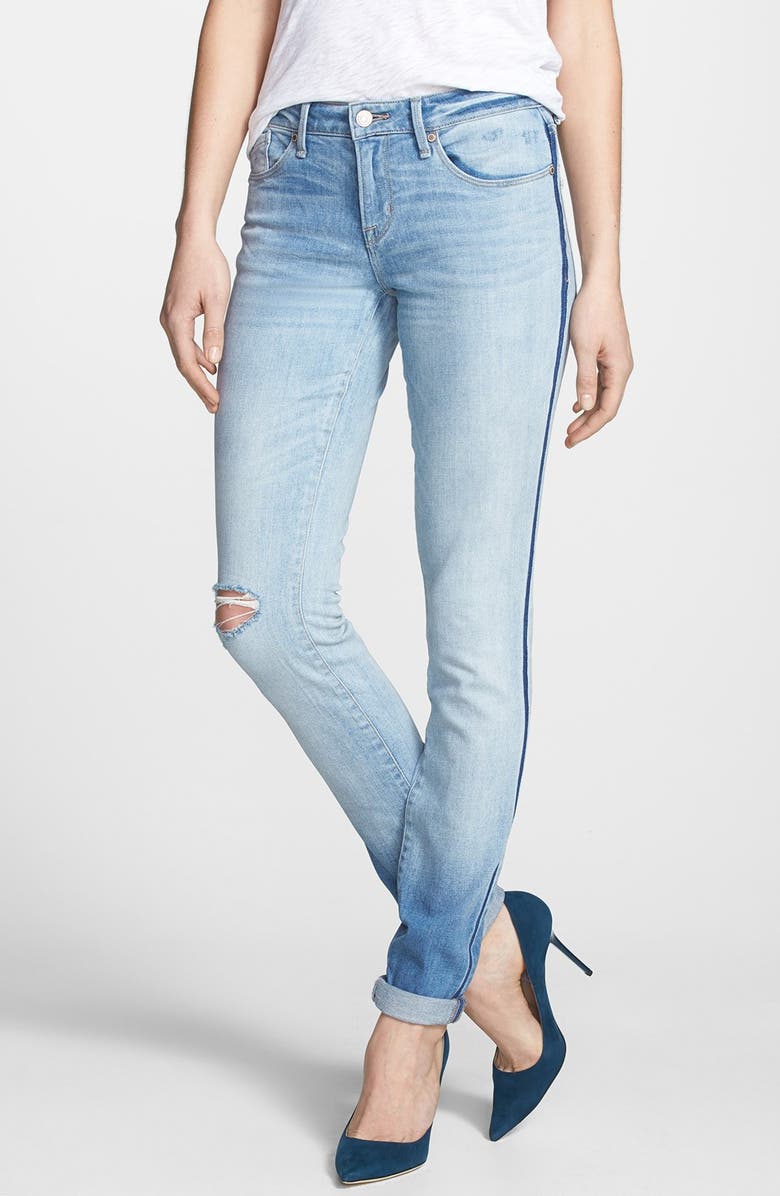 MARC BY MARC JACOBS Rolled Destructed Stretch Slim Leg Jeans (Cloudy ...