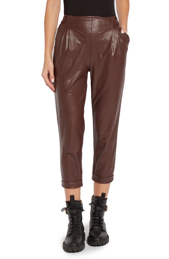 Lyssé Lysse Ruth Pleated Crop Pant In Deep Mulberry