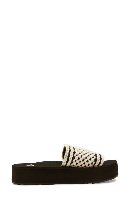 Roxy Dayzie Platform Slide Sandal In Other Black