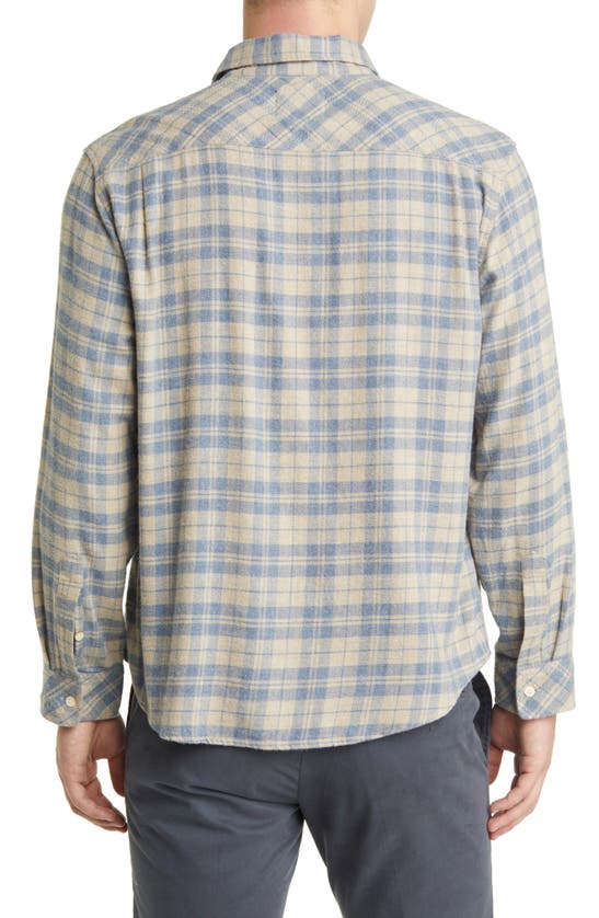 Shop Rails Lennox Relaxed Fit Plaid Cotton Blend Button-up Shirt In Oatmeal Atlantic Heather