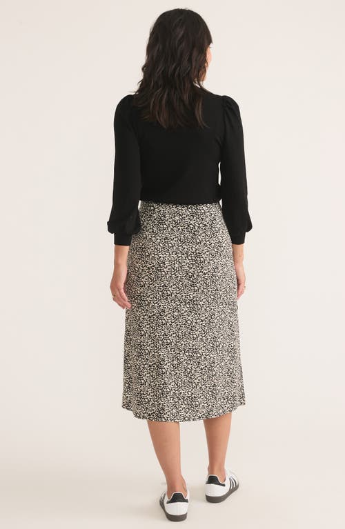 Shop Marine Layer Ryan Print Midi Skirt In Light Cheetah