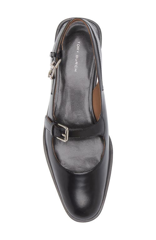 Tory Burch Multibuckle Slingback Flat In Perfect Black