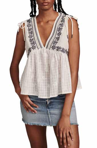 Lucky Brand Embroidered Short Sleeve Top | Nordstrom