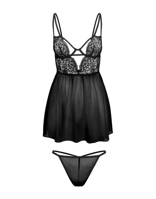 ADORE ME ADORE ME RAE UNLINED BABYDOLL & G-STRING SET LINGERIE 