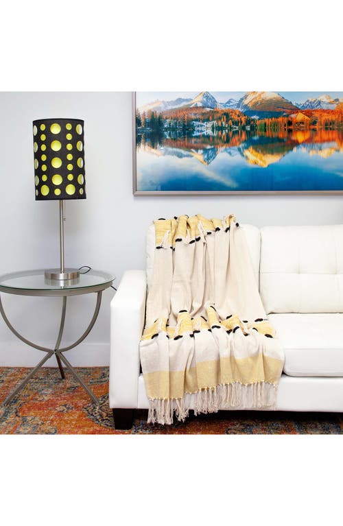 Parkland Collection Inca Fringe Throw Blanket In Yellow