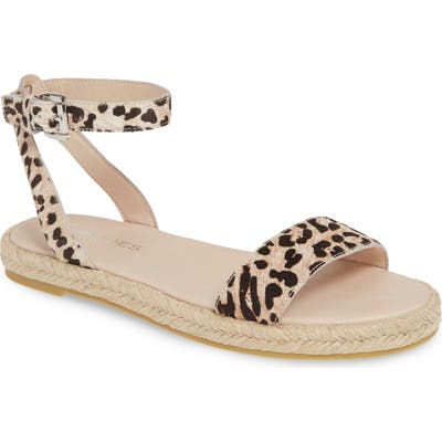Jslides Rosie Genuine Calf Hair Sandal, Beige