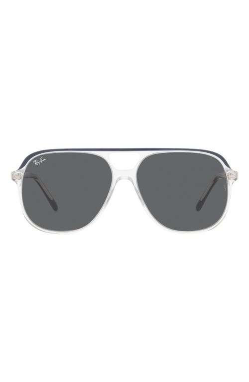 Ray Ban Ray-ban Bill 60mm Square Sunglasses In Blue On Transparent/dark Grey