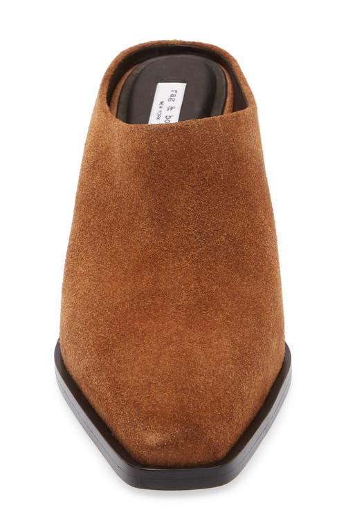 Rag & Bone Joni Suede Western Mules In Brown Suede