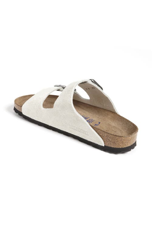 Shop Birkenstock Arizona Soft Footbed Slide Sandal In Antique White