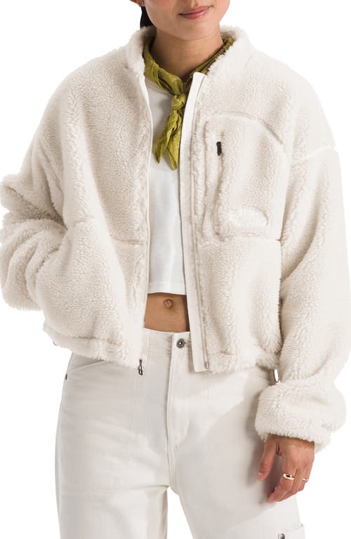 Shop The North Face Extreme Pile Full Zip Jacket 2 In White Dune