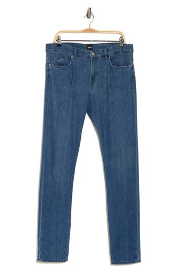 Shop Hugo Boss Boss Delaware Slim Jeans In Turquoise/aqua