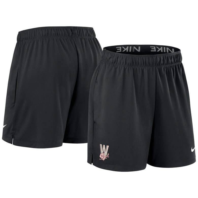 Nike Black Washington Nationals Authentic Collection City Connect Practice Performance Shorts