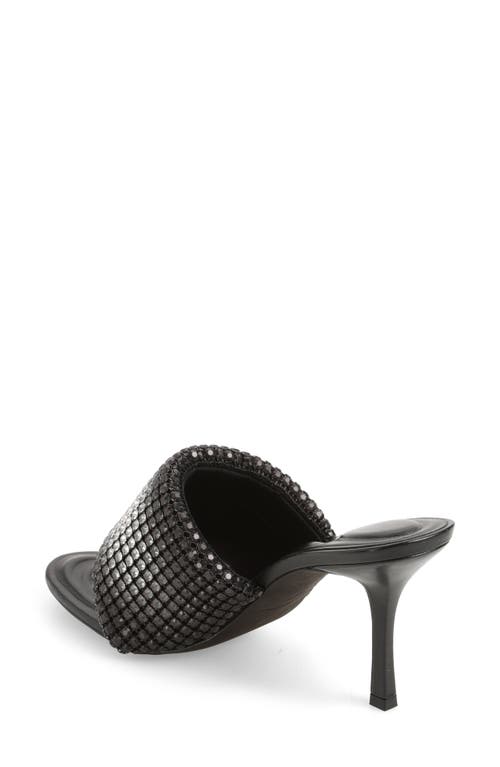 Shop Alexander Wang Heiress Crystal Mesh Slide Sandal In Black Aged