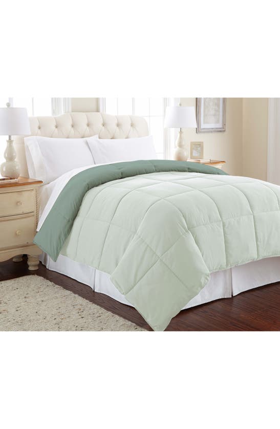 Modern Threads Down Alternative Reversible Comforter In Green