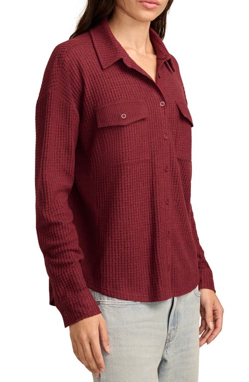 LUCKY BRAND LUCKY BRAND CLOUD WAFFLE BUTTON-UP SHIRT 