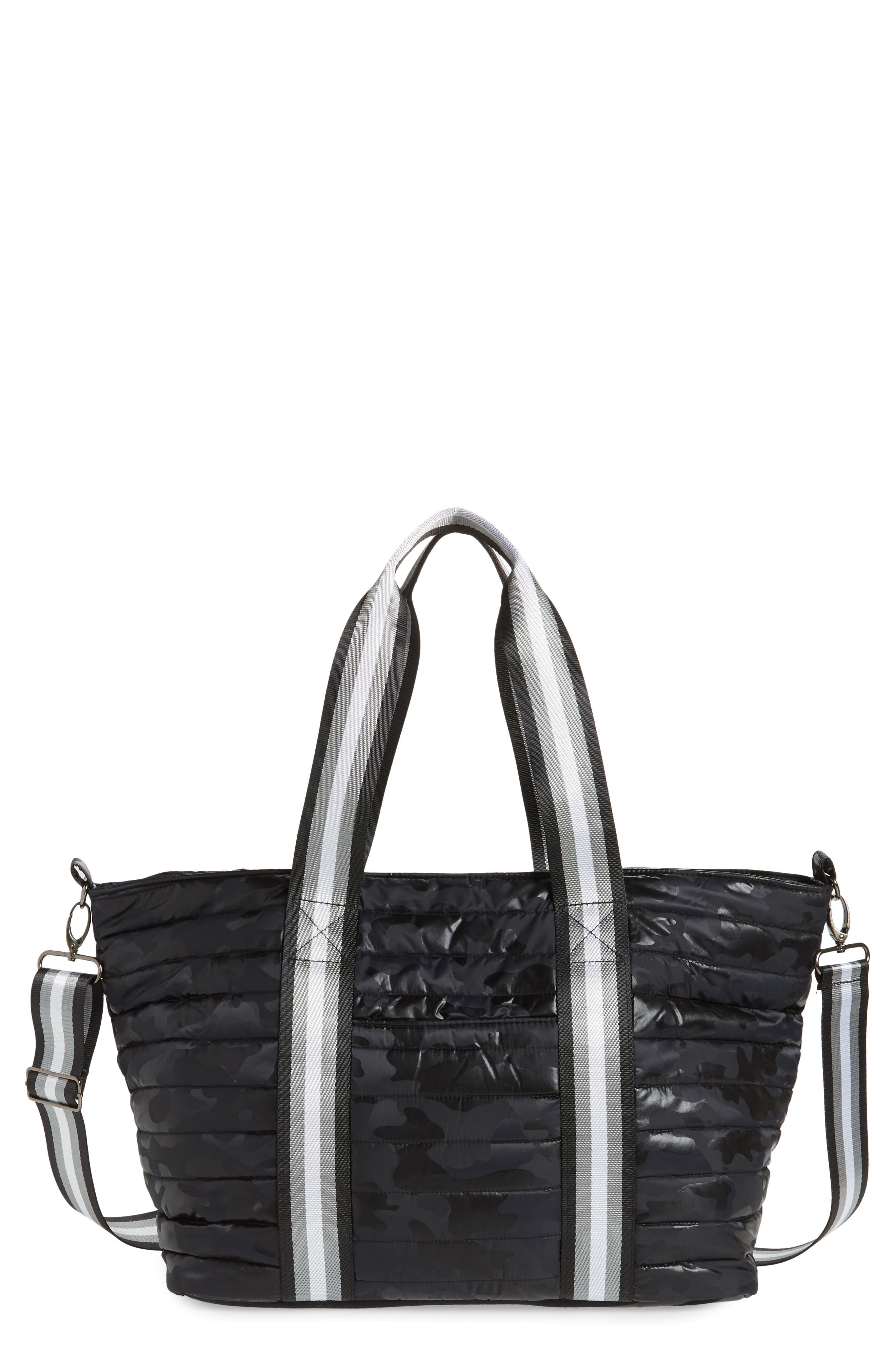 think royln wingman glossy quilted tote bag