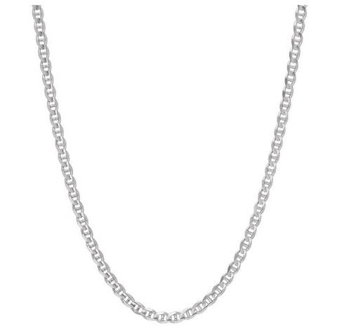 Donatello Gian Sterling Silver Marina Chain Necklace In Silver