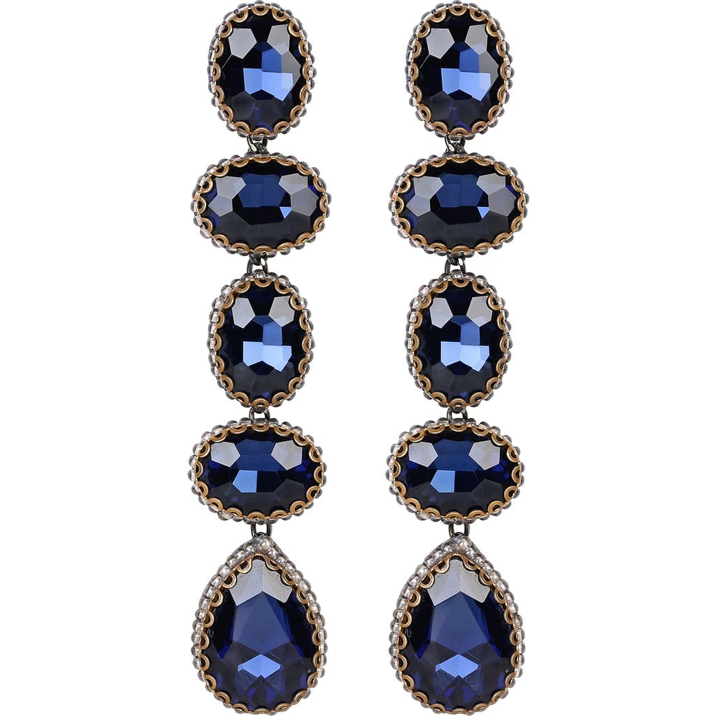 Deepa Gurnani Tyra Drop Earrings In Sapphire