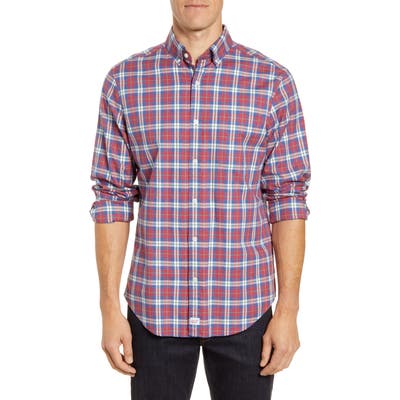 Vineyard Vines Murray Classic Fit Plaid Stretch Flannel Button-Down Shirt, Red