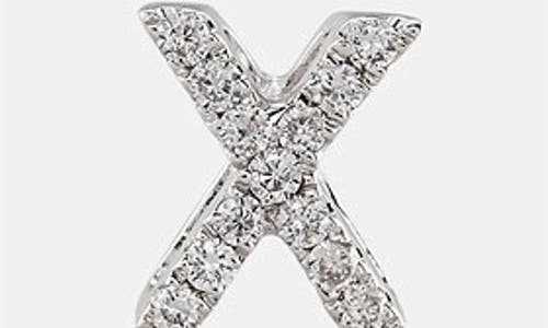 Bony Levy Single Initial Earring In White Gold/x