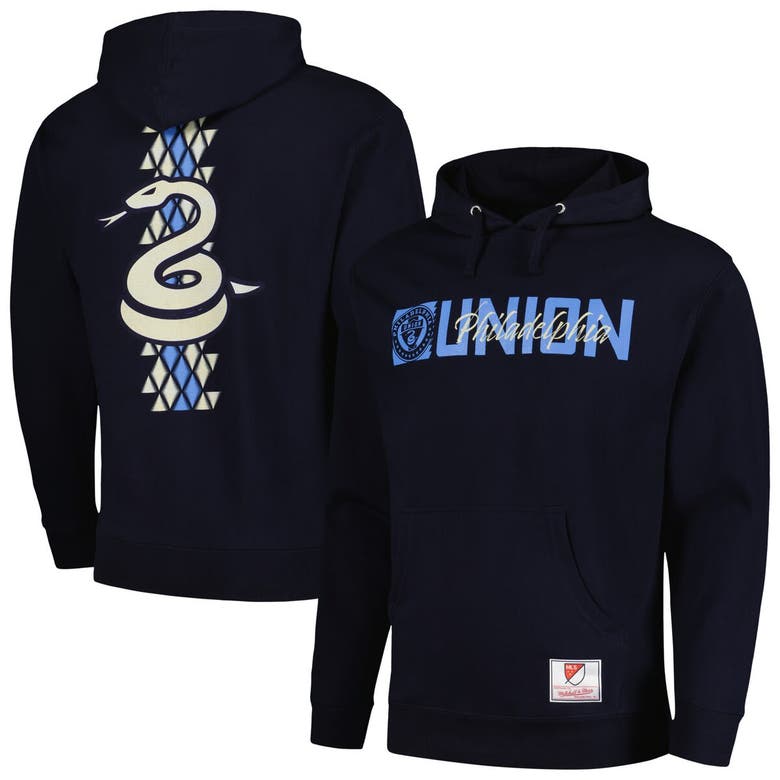 Mitchell & Ness Men's  Navy Philadelphia Union 2024 Jersey Hook Snake Pullover Hoodie In Navy
