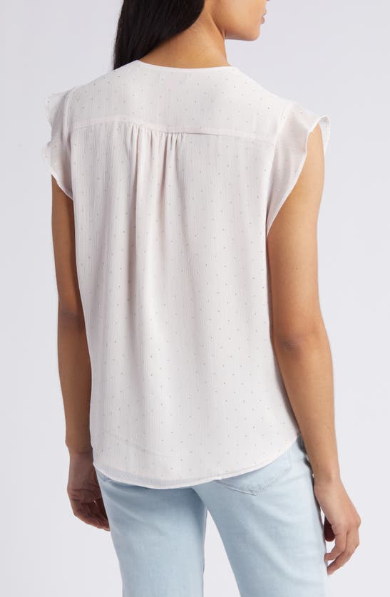 VINCE CAMUTO VINCE CAMUTO BEADED CAP SLEEVE TOP