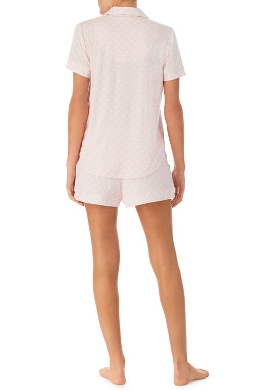 Shop Kate Spade New York Bridal Notch Collar Shorty Pajamas In Pk/heart