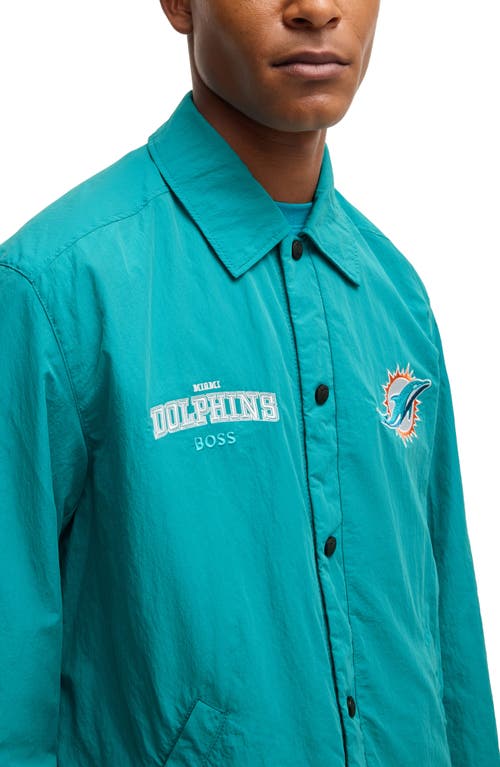 Shop Hugo Boss Boss X Nfl Otto Jacket In Miami Dolphins