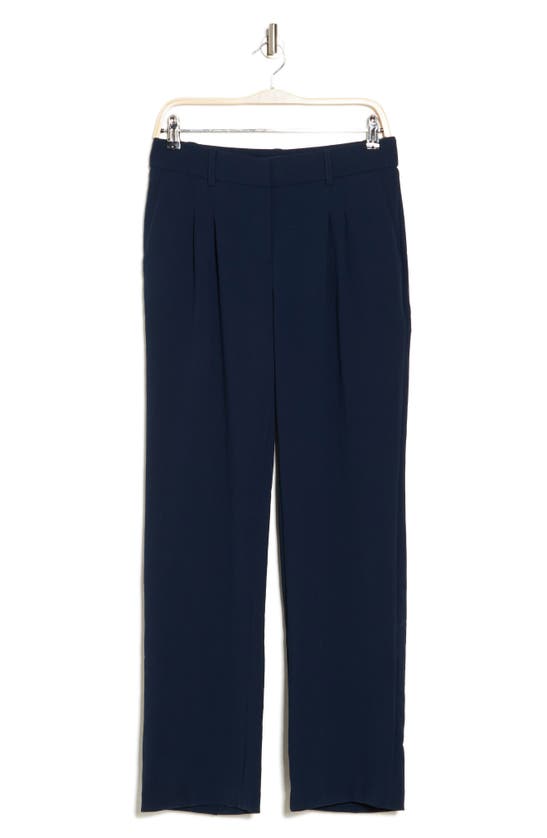 Shop Amanda & Chelsea Soft Pleat Texture Trousers In Blue