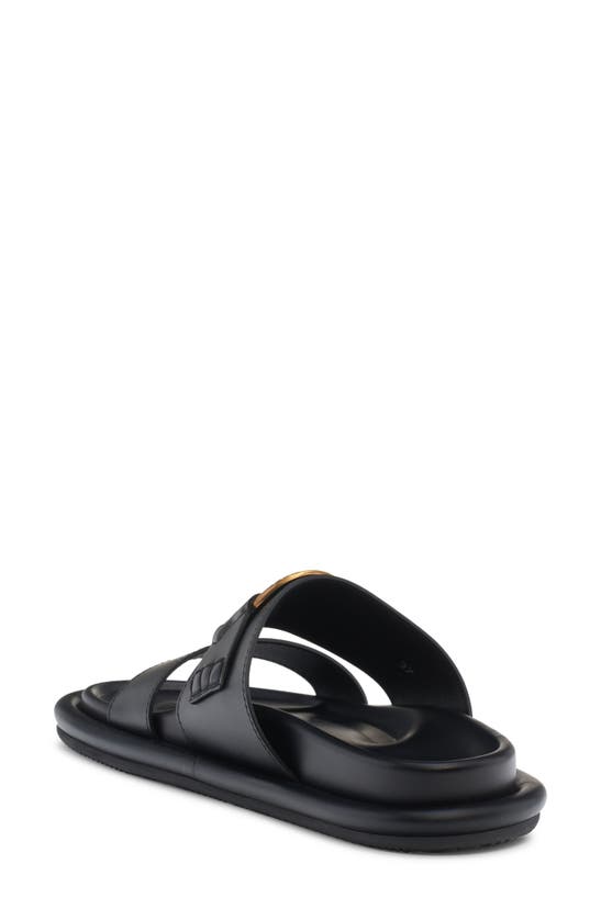 Shop Moncler Bell Slide Sandal In Black