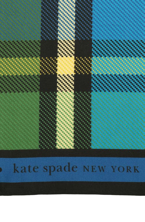 KATE SPADE KATE SPADE NEW YORK GRAND PLAID SILK SQUARE SCARF 