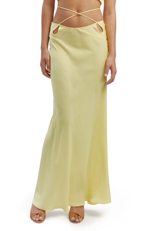 Bardot Marli Maxi Skirt In Canary Yellow