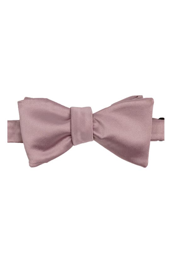 Shop Construct Solid Satin Bow Tie In Quartz