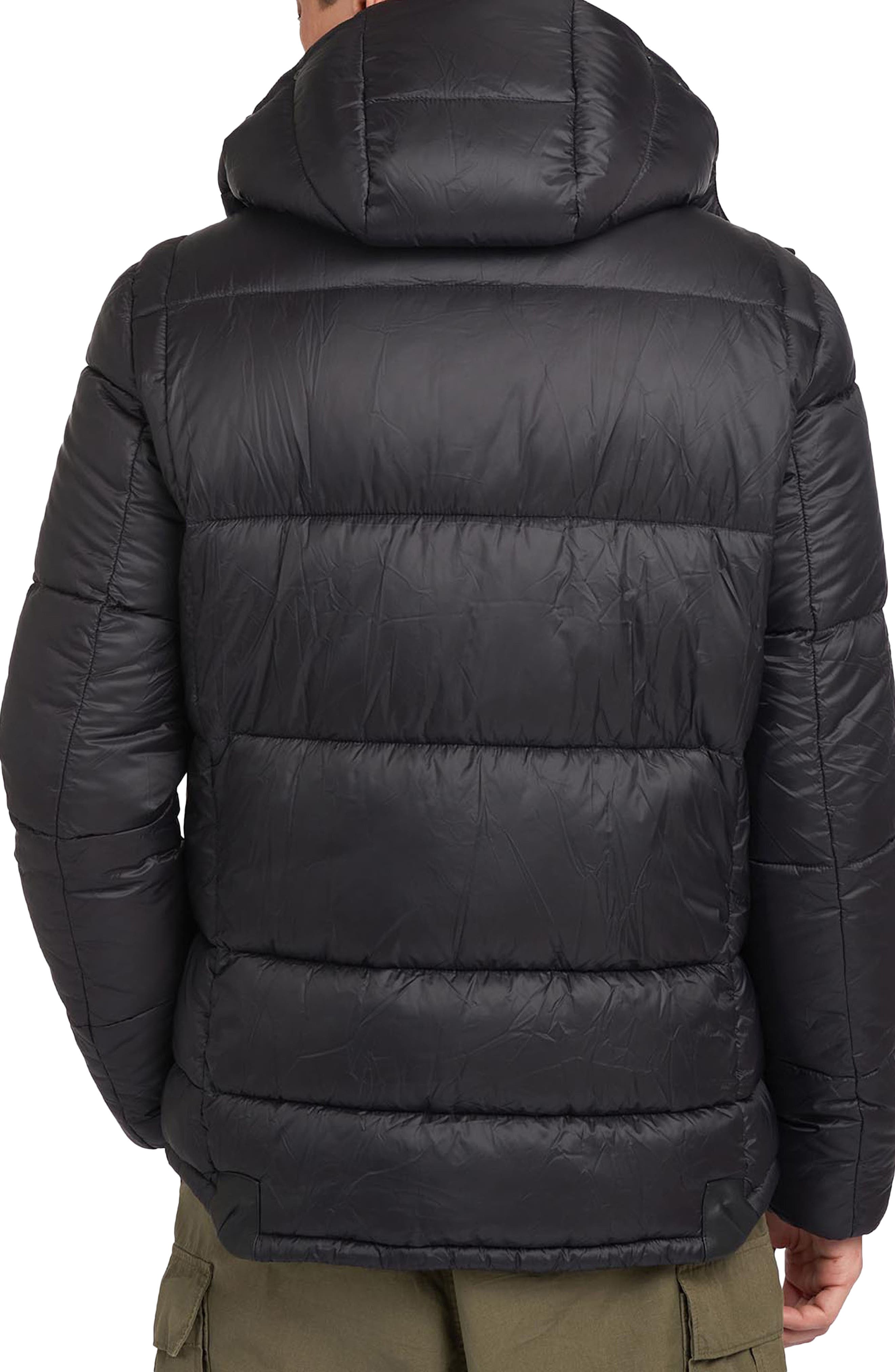 barbour black puffer jacket