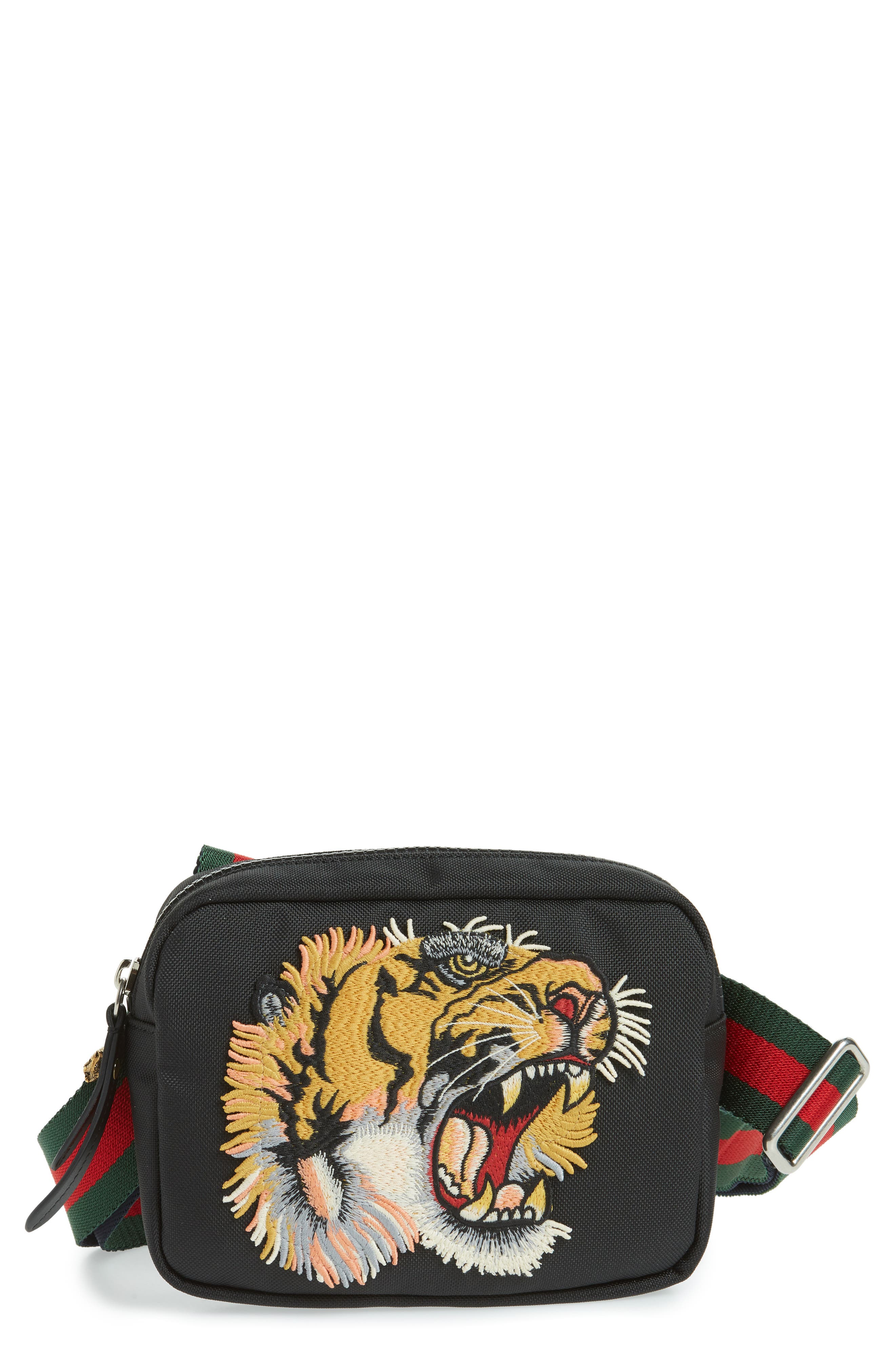 gucci tiger embroidered backpack