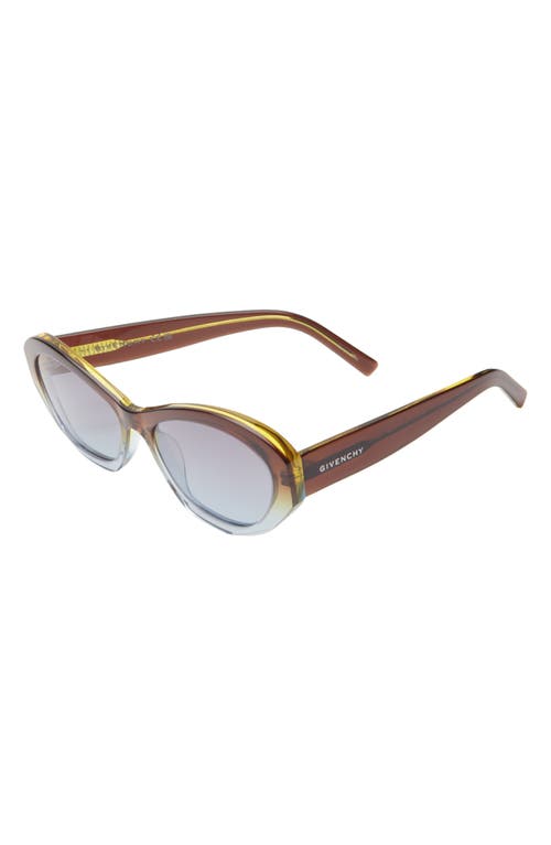 Shop Givenchy Gv Day Cat Eye Sunglasses In Dark Brown/other/brown