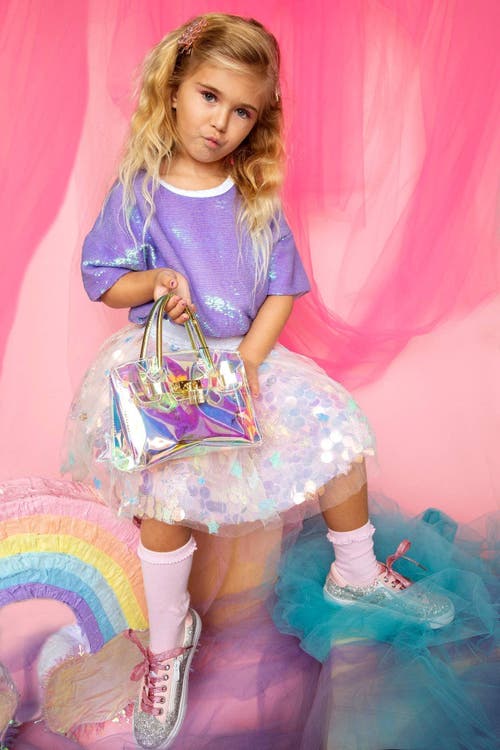 Lola + The Boys Paillette Stars Tutu In Multicolor