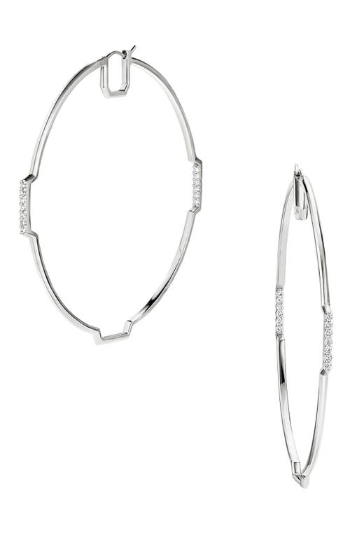 Shop Cast Issa Rae X  The Braeve Lab-grown Diamond Hoop Earrings In Silver