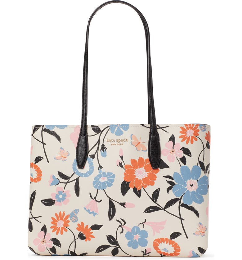 kate spade new york all day floral garden print pvc tote & pouch | Nordstrom