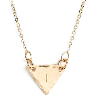 Nashelle 14K-Gold Fill Initial Triangle Necklace