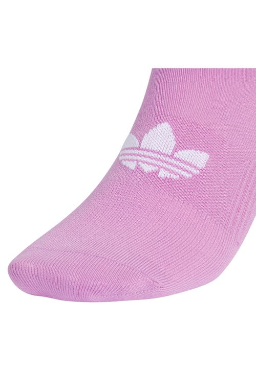 Shop Adidas Originals Adidas Superlite Trefoil Assorted 6-pack No-show Socks In Purple/bliss Pink/dark Blue