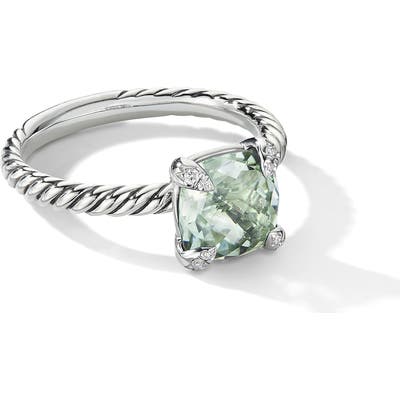 David Yurman Chatelaine Ring With Semiprecious Stone And Diamonds