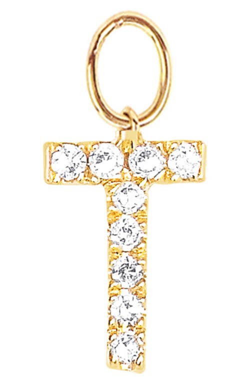 Ef Collection Diamond Initial Huggie Charm In Gold