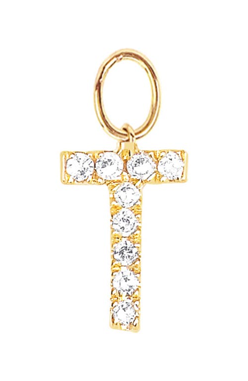 Ef Collection Diamond Initial Huggie Charm In Gold