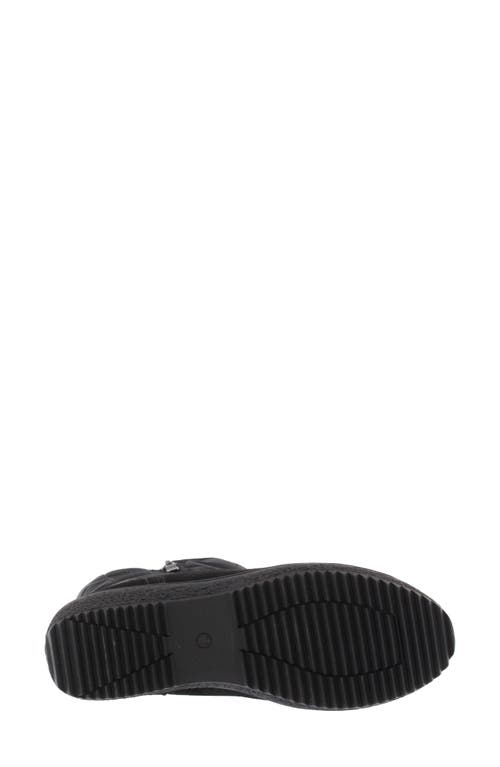Spring Step Ernestina Waterproof Faux Fur Bootie In Black Fabric