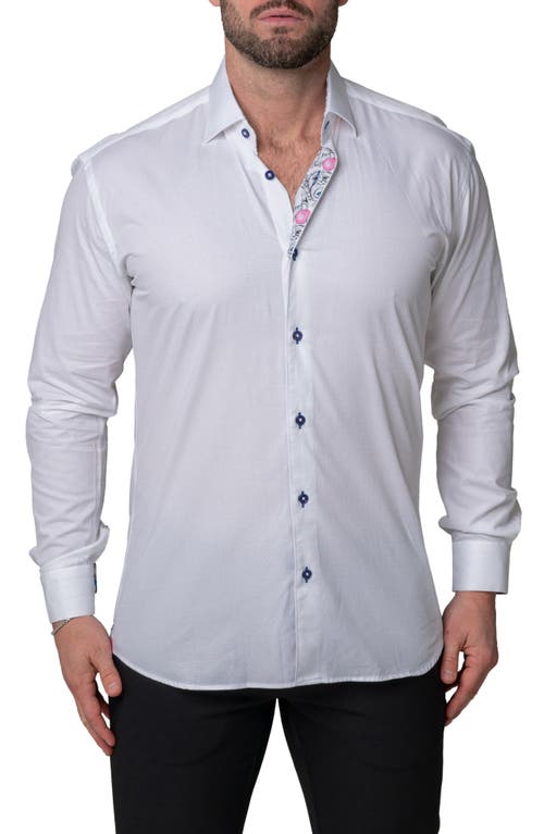 Maceoo Fibonacci Luxe Contemporary Fit Button-Up Shirt White at Nordstrom,