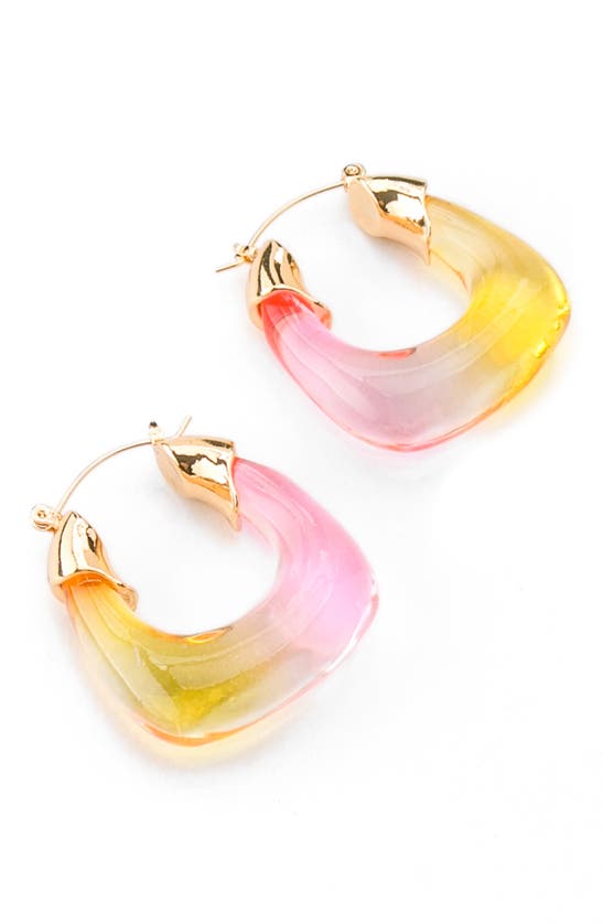 NAKAMOL CHICAGO RESIN HOOP EARRINGS