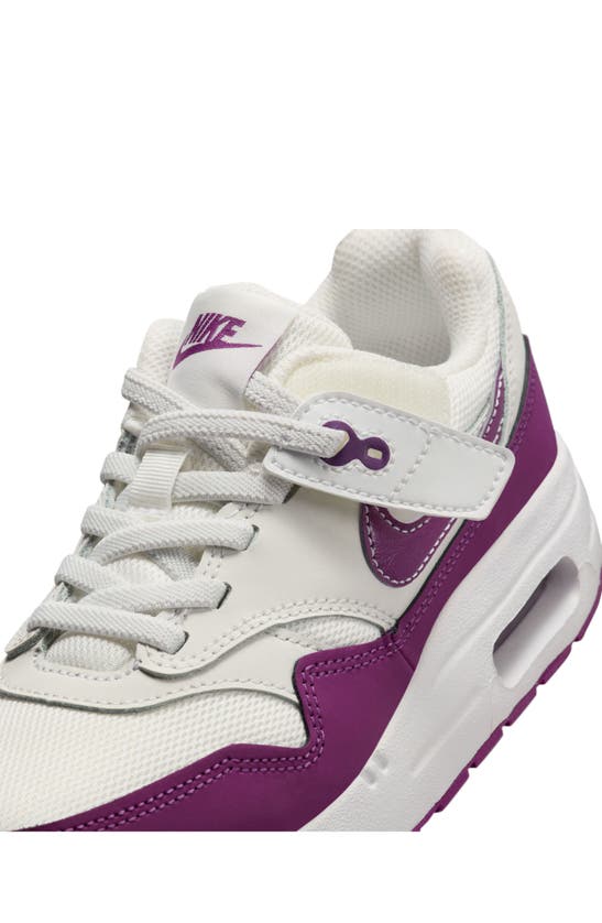 Shop Nike Kids' Air Max 1 Easyon Sneaker In Summit White/ Viotech/ White