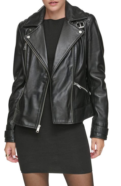 Marc new york by andrew marc felix hot sale stand collar leather jacket