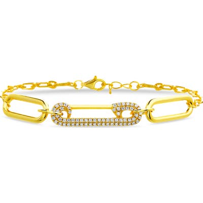 Lesa Michele Pave Safety Pin Bracelet